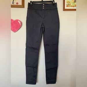 LOFT Dark Gray Mid Rise Skinny Jeans Size 4